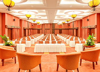 Ballroom event space set up