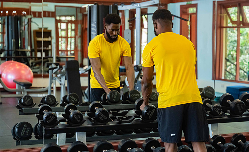 Gym workout session at Enashipai