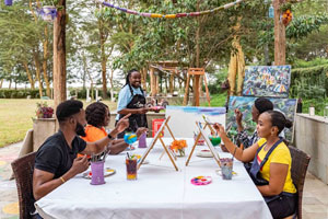 Paint and sip experience