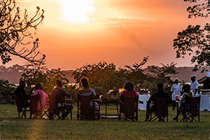 Sundowner drinks and bonfire experience