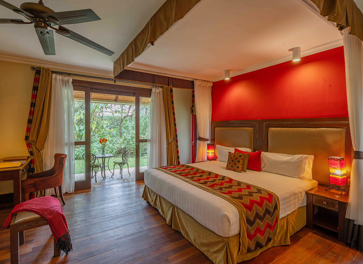 Villa cottage bedroom with balcony