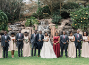 Wedding party group photo