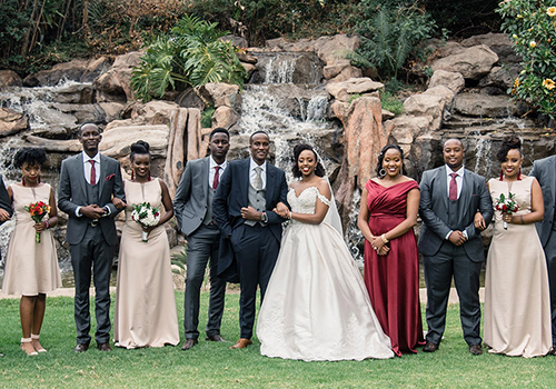 Wedding party photo session