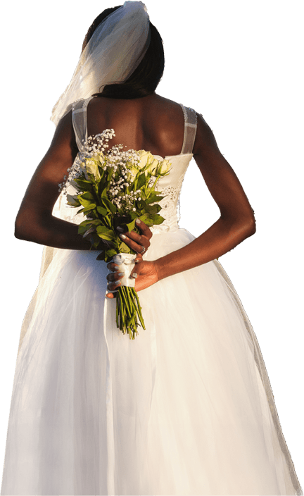 Bride holding a bouquet flower
